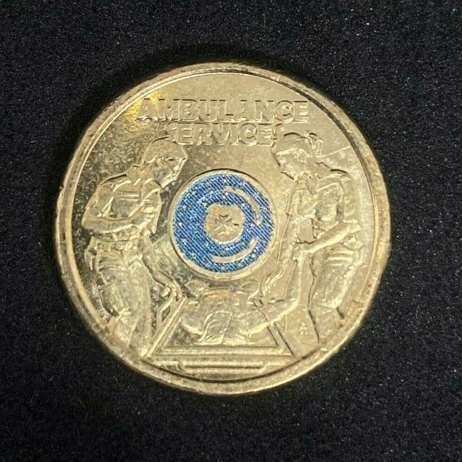 Australia 2021 Ambulance Service $2 coin Green Coloured