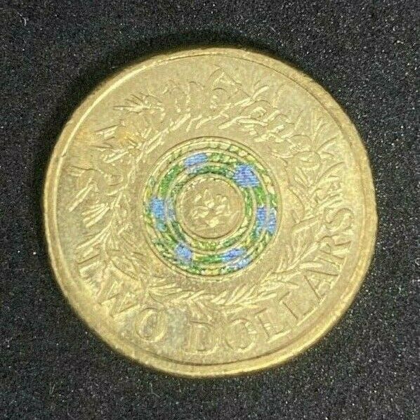 2017 AUSTRALIAN $2 TWO DOLLAR COIN - ANZAC REMEMBRANCE ROSEMARY BLUE GREEN