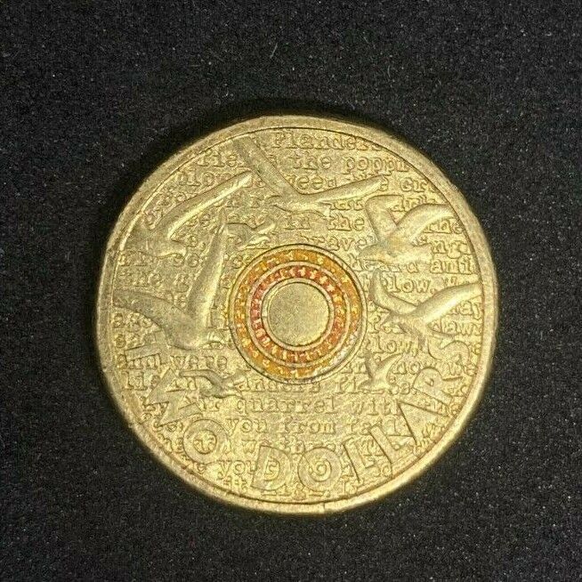 2015 Australia $2 Anzac Remembrance Day Orange Ring Commemorative Coin