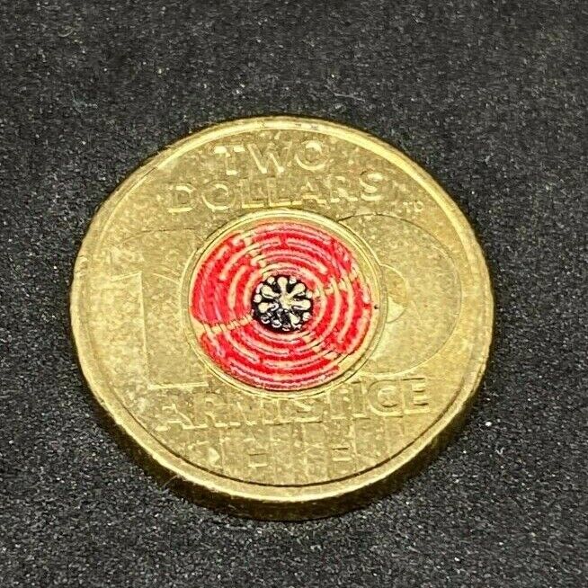 2018 $2 Two Dollar Coin Remembrance Day Armistice Red Poppy