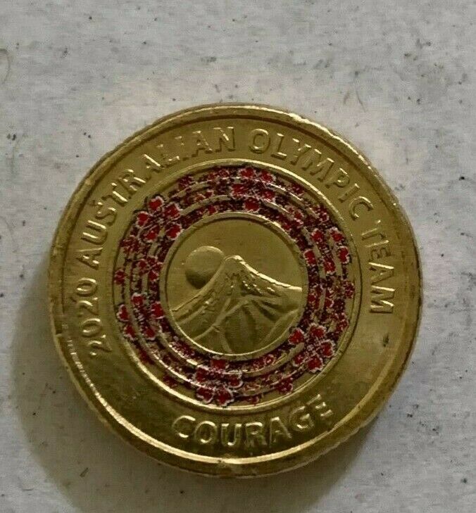 2020 $2 Dollar Australian Olympic Team - Courage - Red Coin
