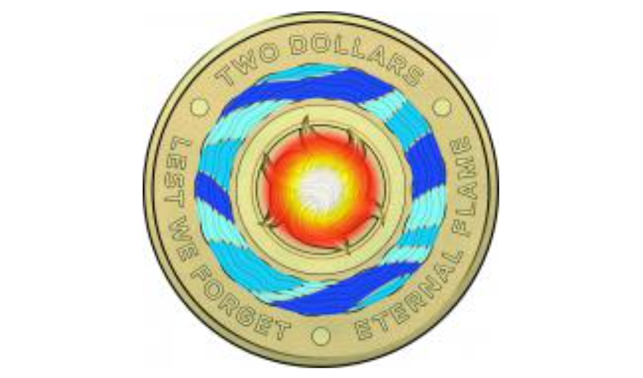 Australian Two Dollar $2 COIN - 2018 - Lest we forget - Eternal Flame