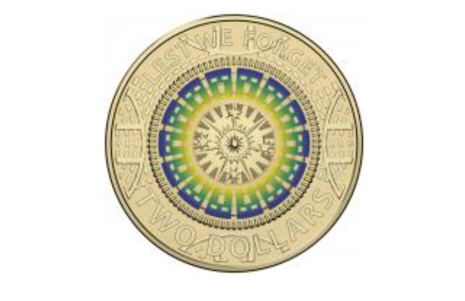 2017 Australia $2 dollar coin Lest we forget ANZAC Remembrance