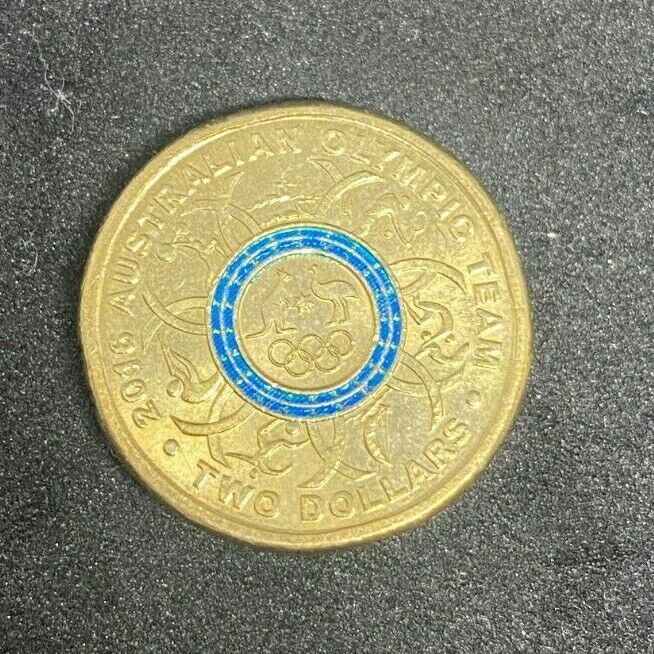 2016 Australia $2 OLYMPIC TWO DOLLARS COIN "Blue Ring "