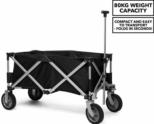 Collapsible Foldable Trolley Cart Utility Wagon Gardening Beach Outdoor Garage