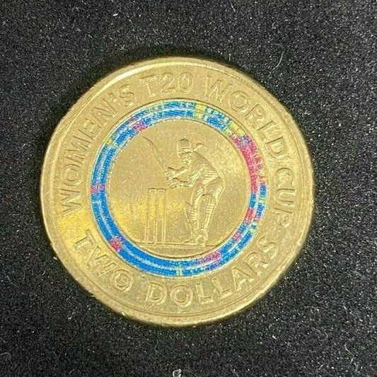 2020 Australia $2 Coin - Women’s T20 World Cup Cricket Coloured Coin