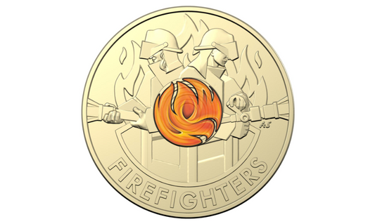 2020 Australian Firefighter Flame Coloured $2 Two Dollar Coin