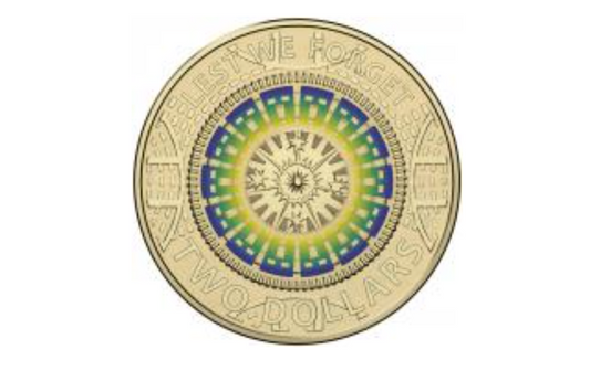 2017 Australia $2 dollar coin Lest we forget ANZAC Remembrance